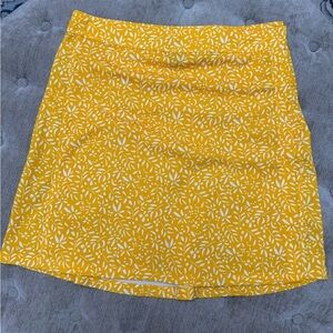 RIPSKIRT Damask Citrus Hawaii Yellow Floral Women's Skirt Beach Comfort Medium